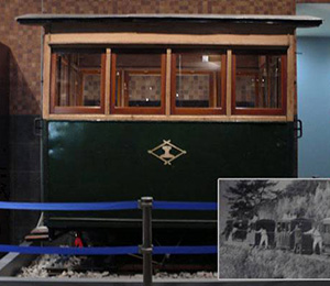 오다와라-아타미 구간에서 운행했던 주소인차철도(豆相人車鐵道)의 차량. 사이타마현 철도박물관에 보존중